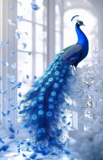 Diamond Painting Traumhafter blauer Pfau